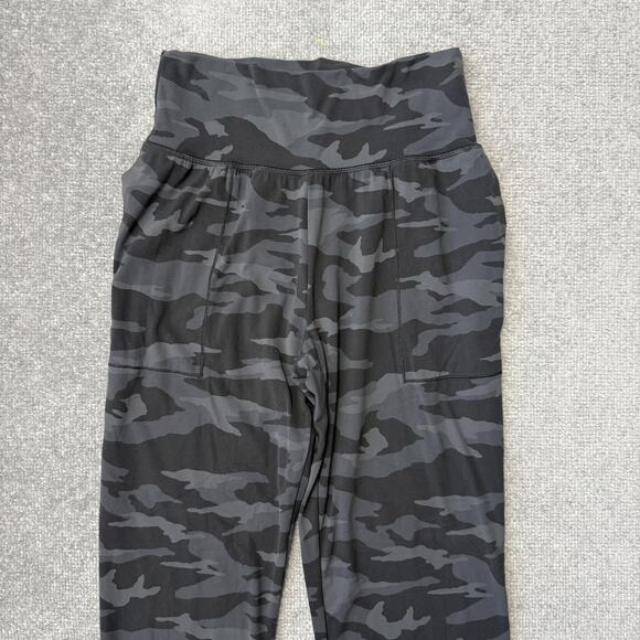 Athleta Salutation Camo Jogger Pants Womens Small Black Gray High Rise Yoga - Picture 2 of 11